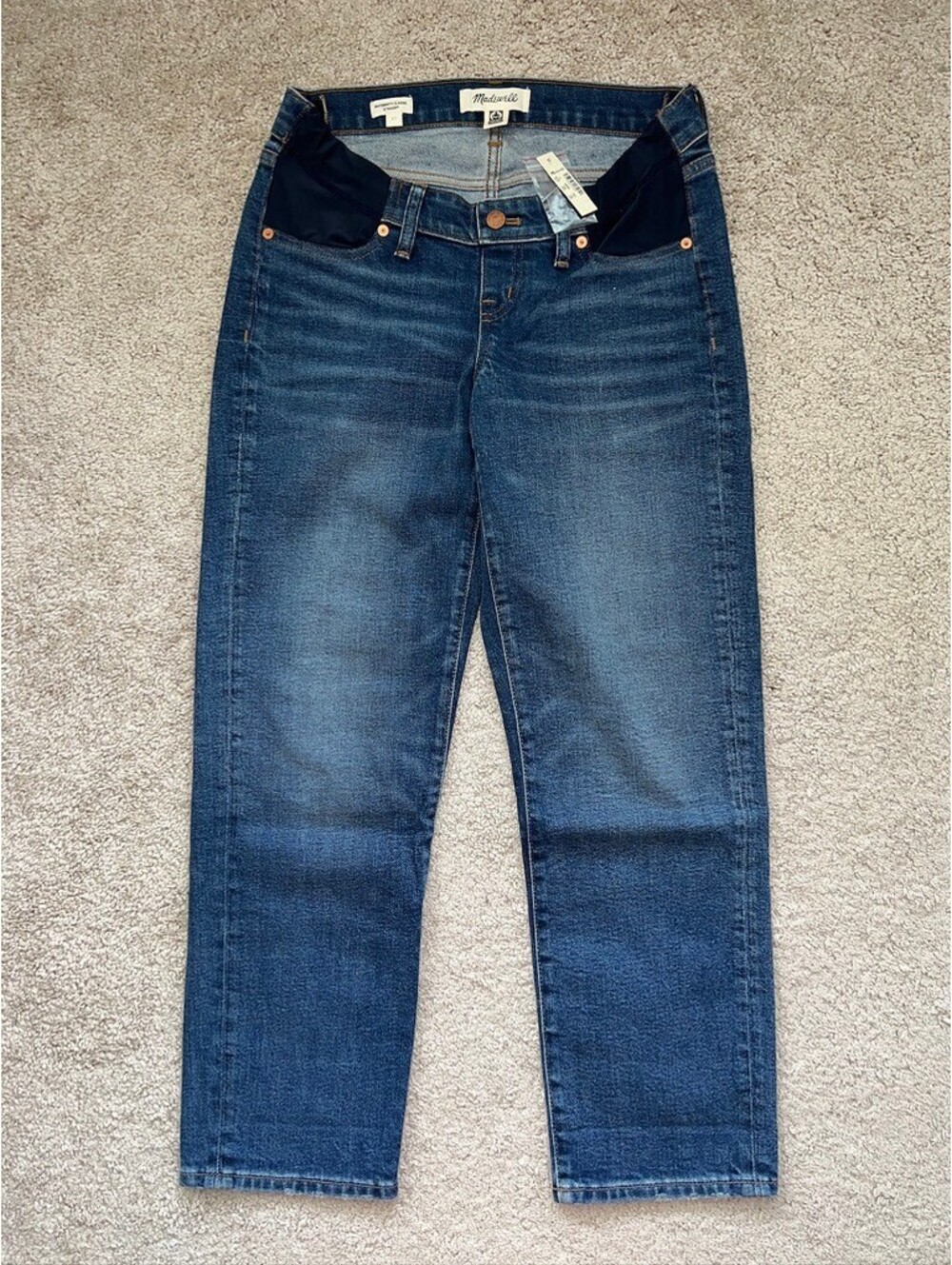 NWT Madewell maternity jeans 27 classic straight